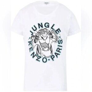 Kenzo Jungle whte crewneck cotton trend streetwear casual shrt